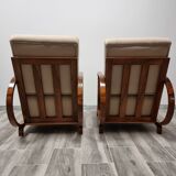 Pair of restored art deco armchairs