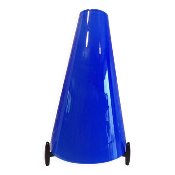 Blue glass tripod lamp 1980