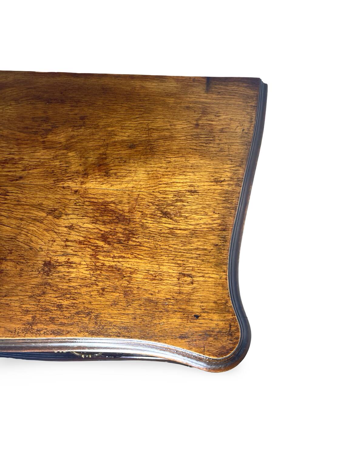 Italian art deco burl walnut chest of drawers, 1940s/50s