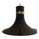 Brown lacquered metal pendant lamp