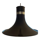 Brown lacquered metal pendant lamp