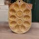 Egg plate in slipware