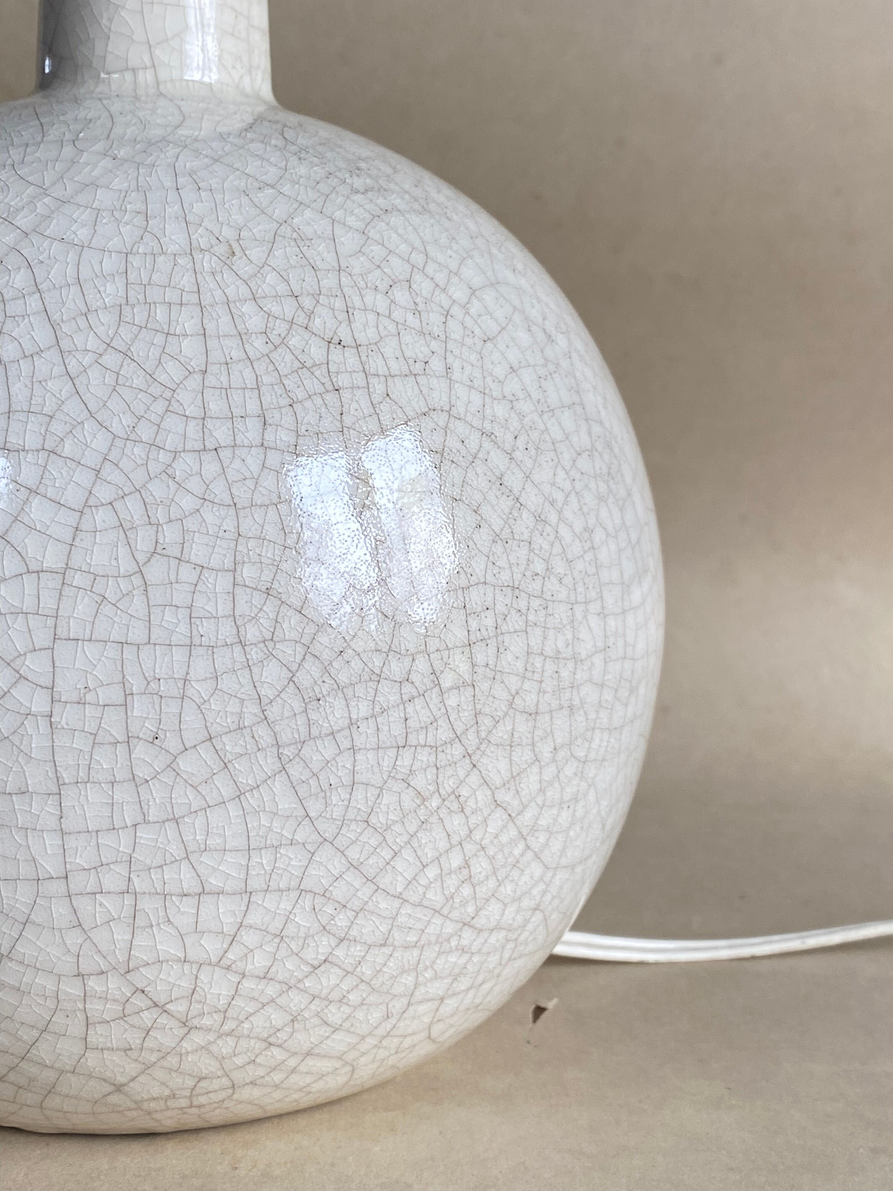 Cracked ceramic ball lamp art deco 1930