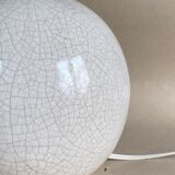 Pied de lampe boule en céramique craquelée art deco 1930