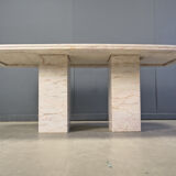 Table à manger en marbre vintage, années 1970