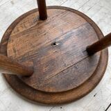French tripod oak stool 50