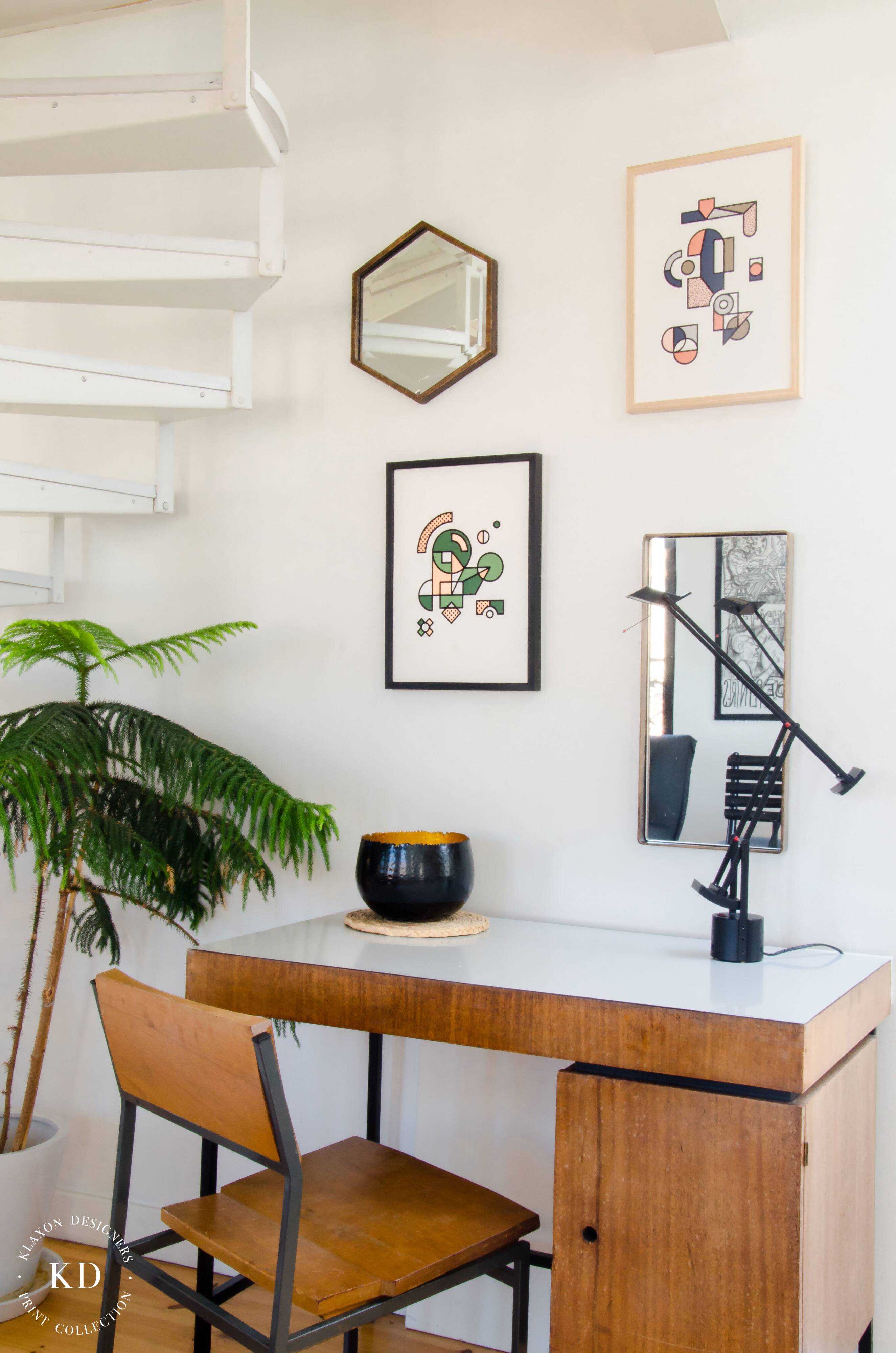 Illustration - Affiche A3 abstraite géométrique graphique colorée numérotée #007