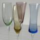 4 verres à pied multicolores
