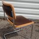 Series of 4 wooden chairs by Marcel in wood and fabric