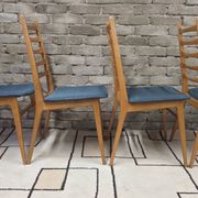 Set of 4 vintage Scandinavian chairs from the 1960s.
