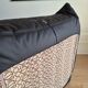 Togo sofa with pouf in black leather by Michel Ducaroy for Ligne Roset, set of 2