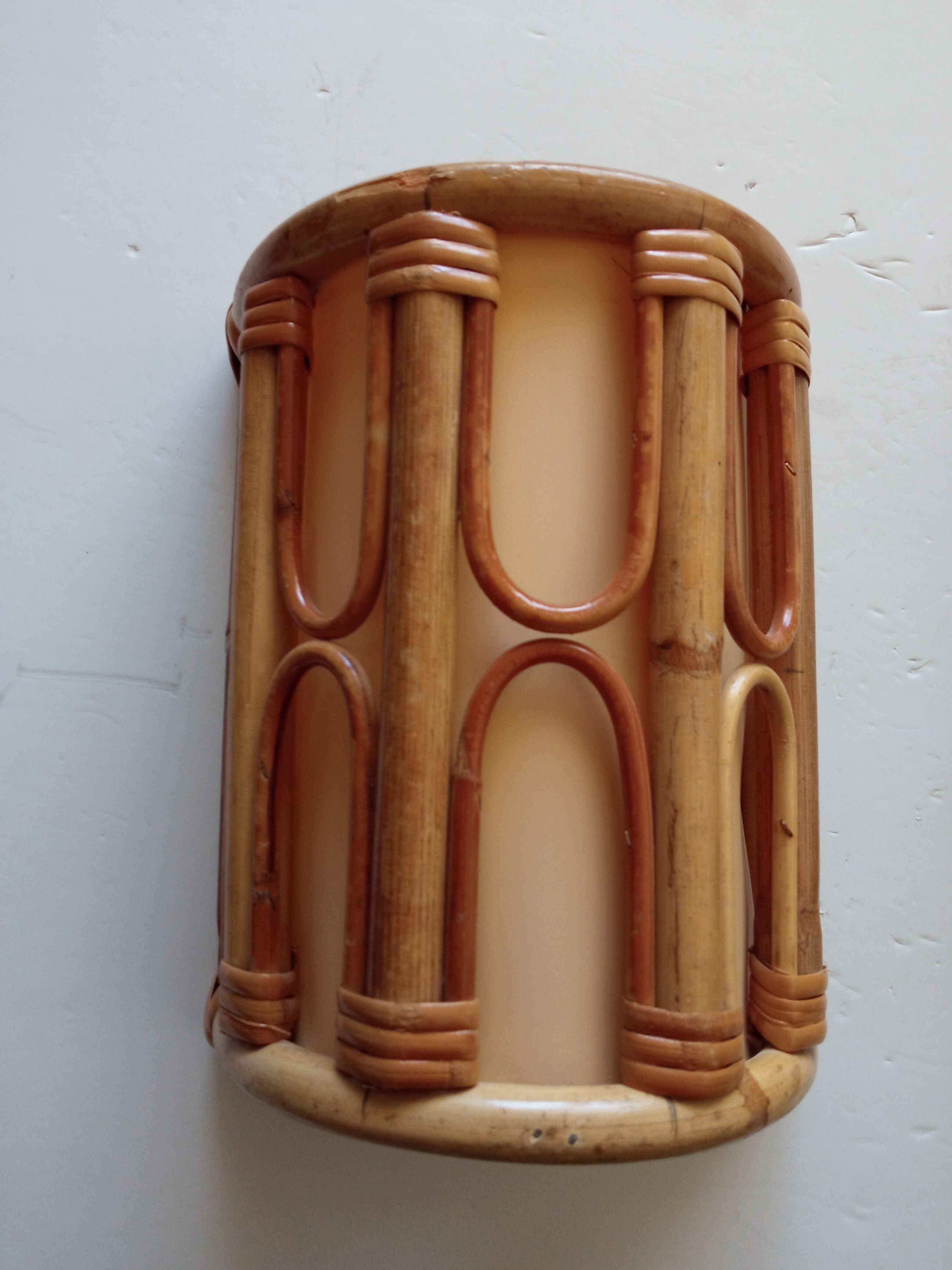 Pair of bamboo sconces