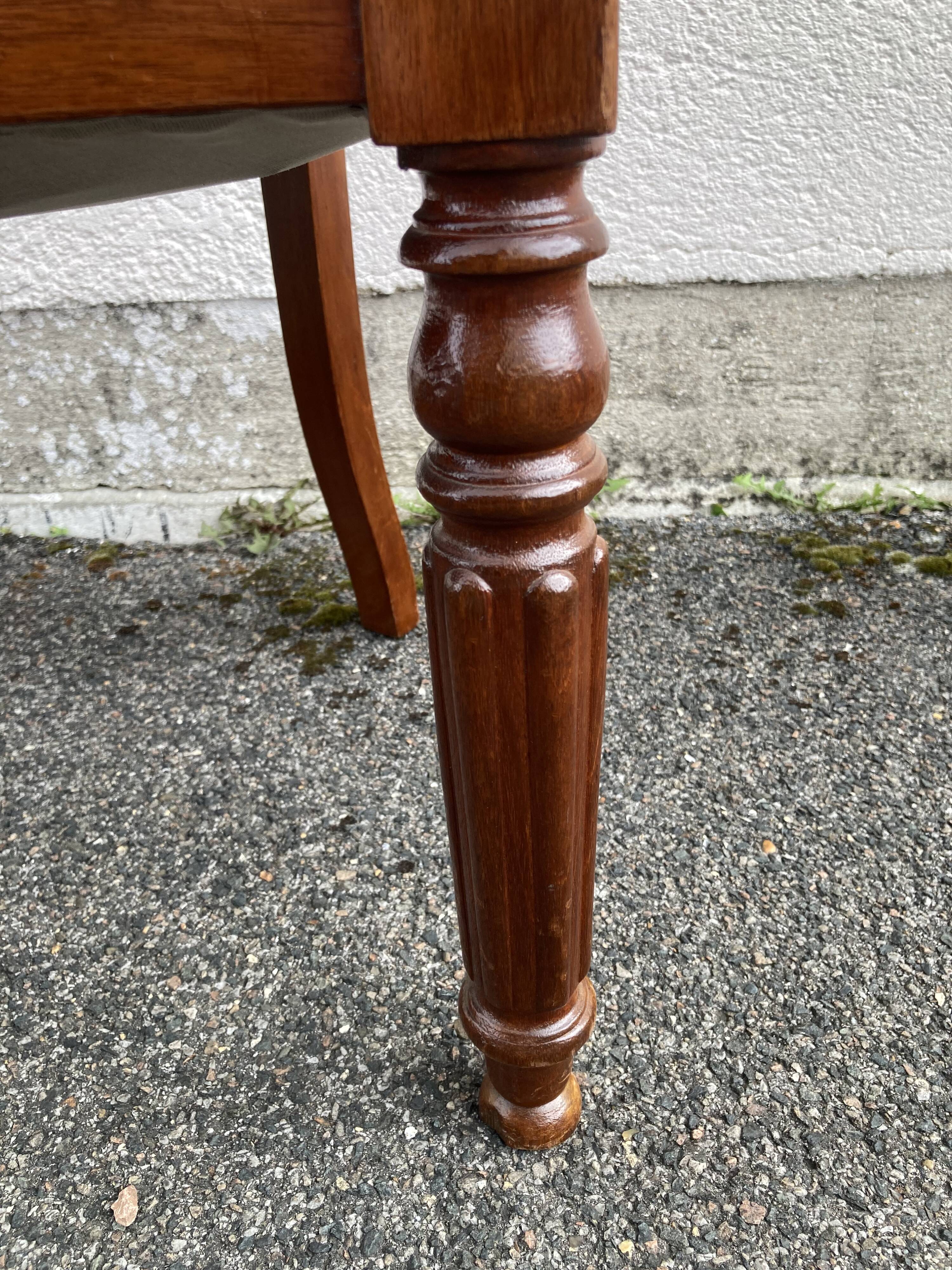 19th-century mahogany office chair