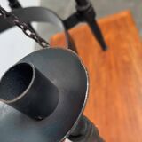 Vintage brutalist wrought iron candle holder by Boltze, 1970s.