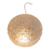 Vintage round ceiling light - Moulded glass - 1960