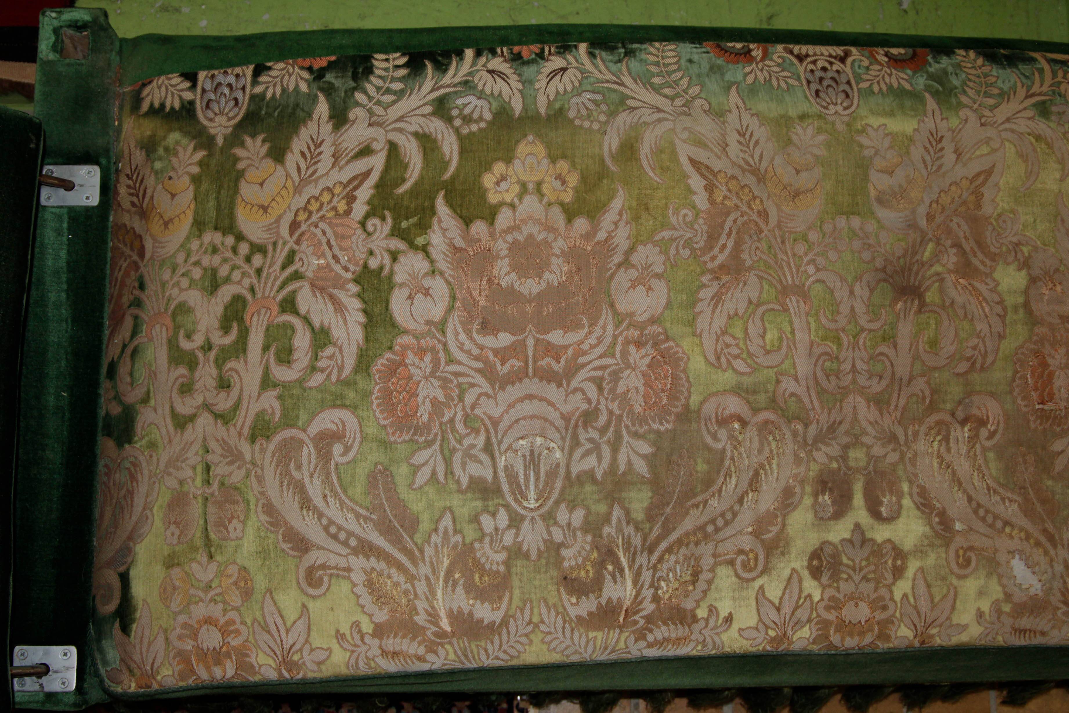 German Art Nouveau sofa bed c.1900 – green velvet