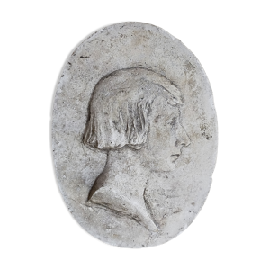 Tête en plâtre jeune