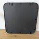 Black metal square mirror, industrial style