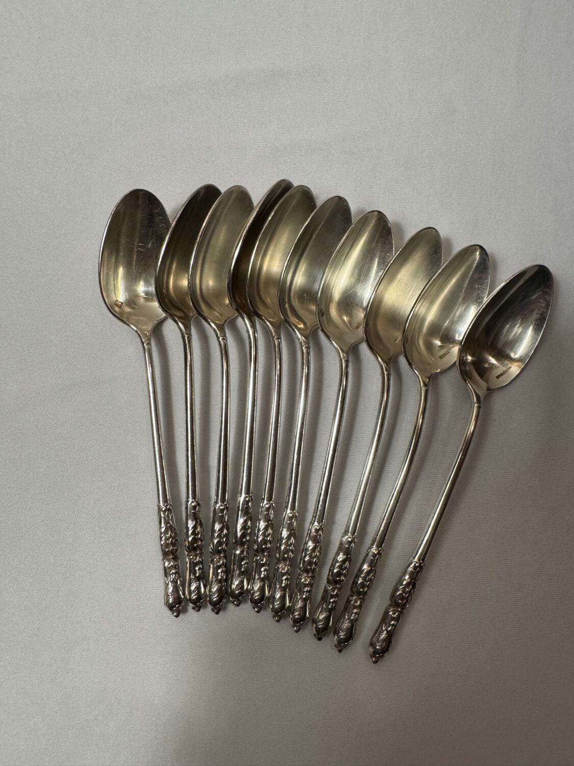 Set of 10 small Boulenger spoons in silver-plated metal