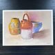 Tableau nature morte poteries