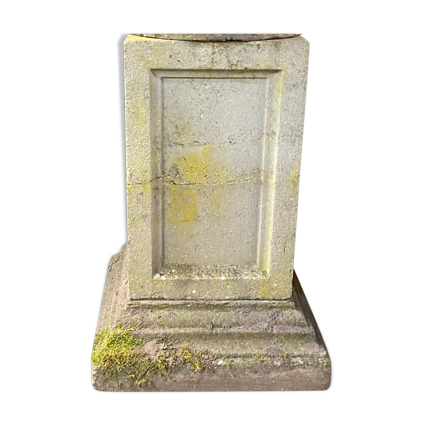 Stone garden plant door column