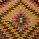 5x8 Orange & Brown Tribal Vintage Kilim Rug, 149x253Cm