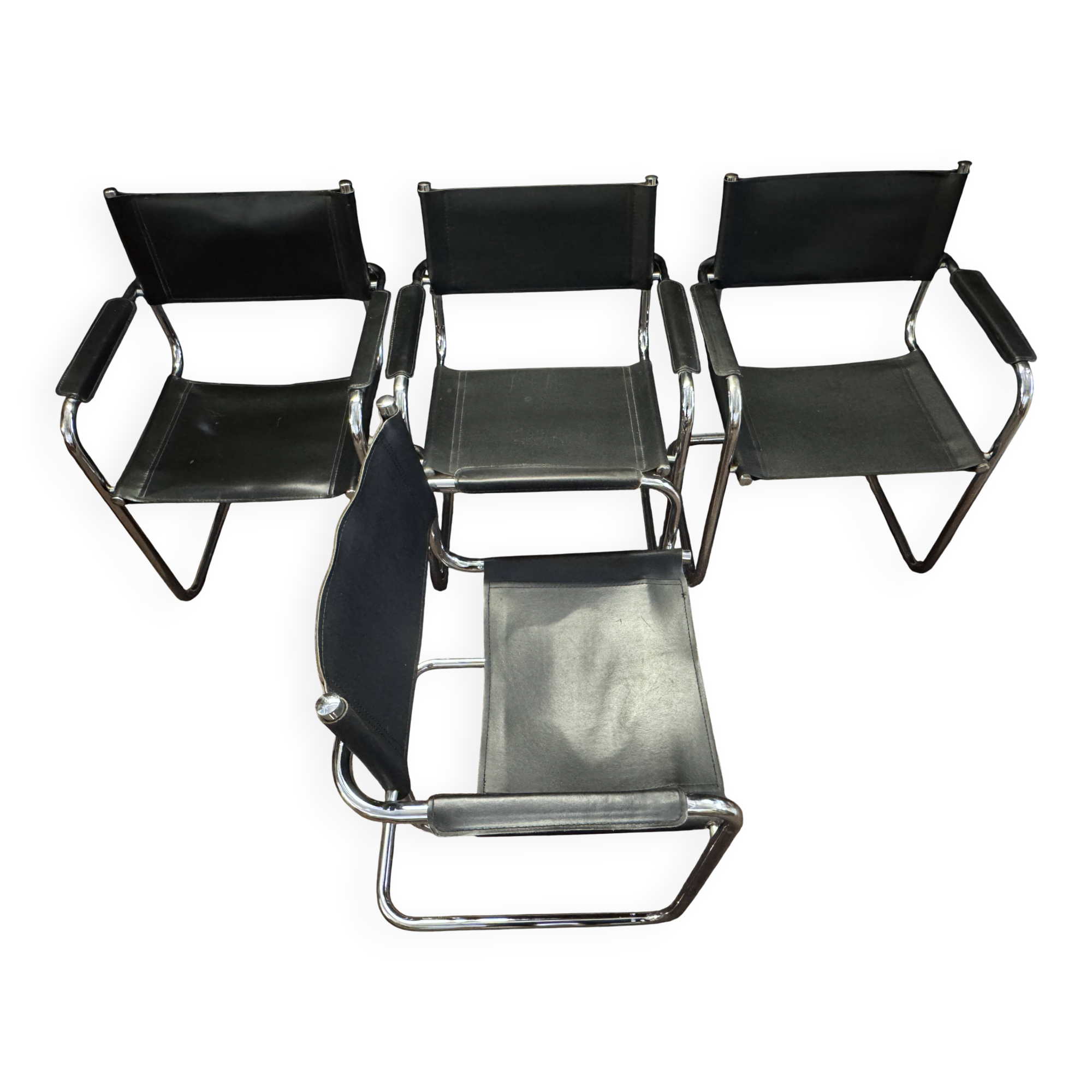 Armchair in the style of Marcel Breuer – sled base