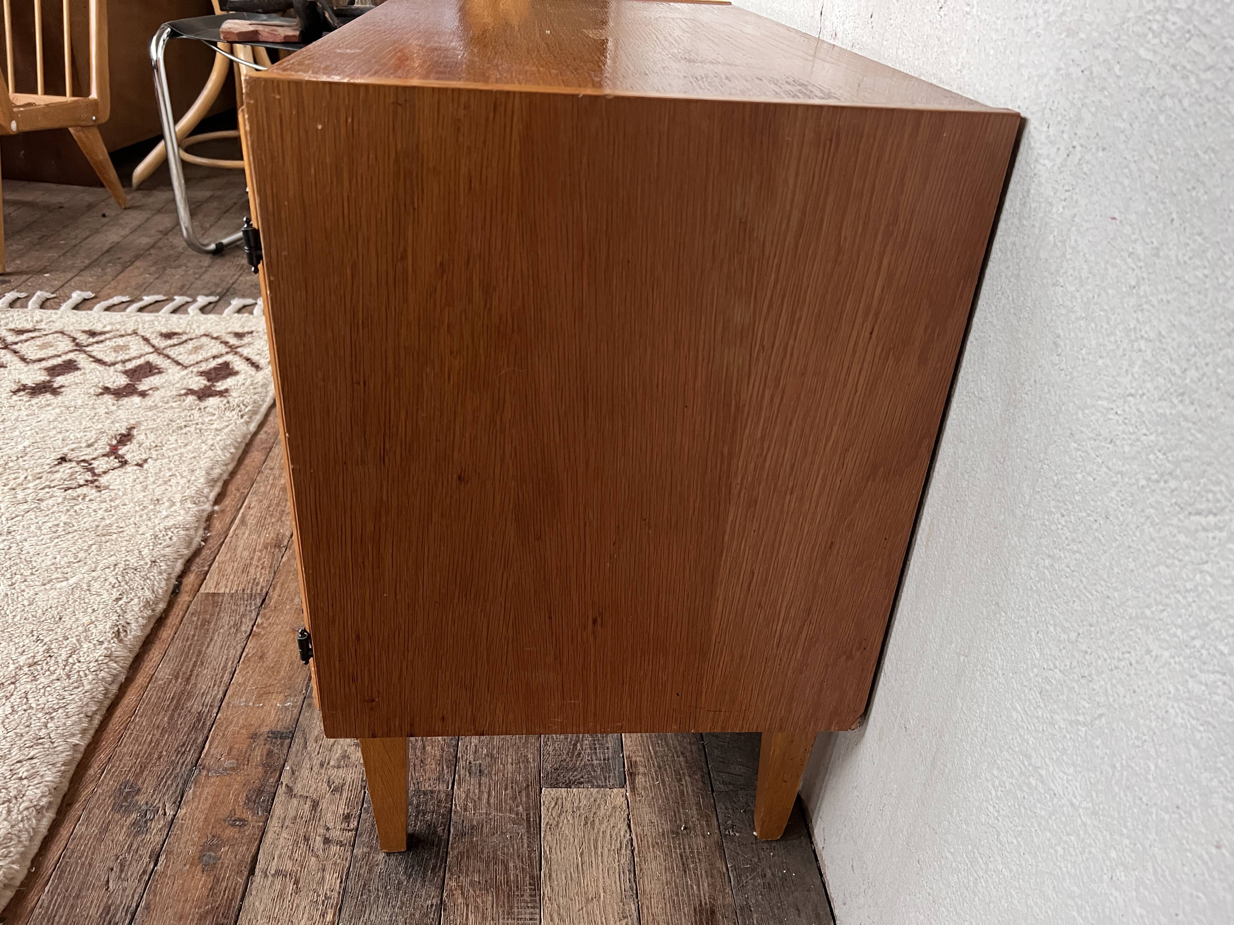 Vintage sideboard in light oak 1960
