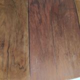 Pair of Louis Philippe style walnut bedside tables / work tables with flap