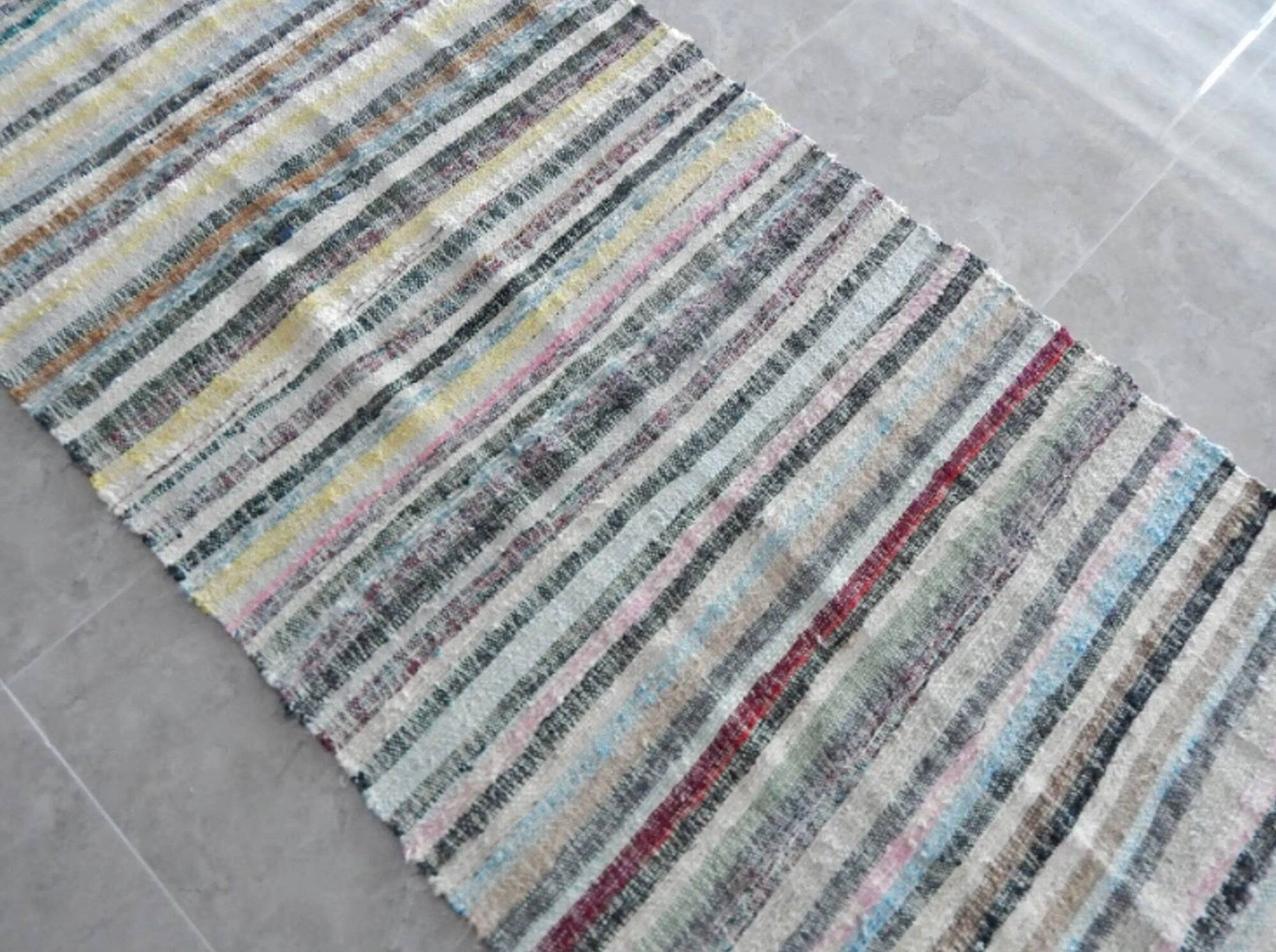 Vintage Turkish hallway rug 117x327 cm