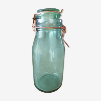 Green glass jar 1 l