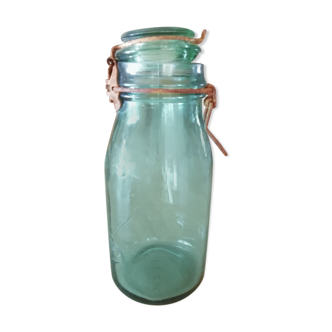 Green glass jar 1 l