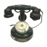 Burgunder column phone in Bakelite and black metal