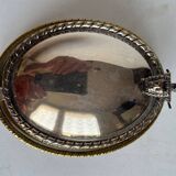 Glass and silver-plated sugar bowl