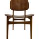 Vintage dining room chair Scandinavian 1960s plywood and teak design