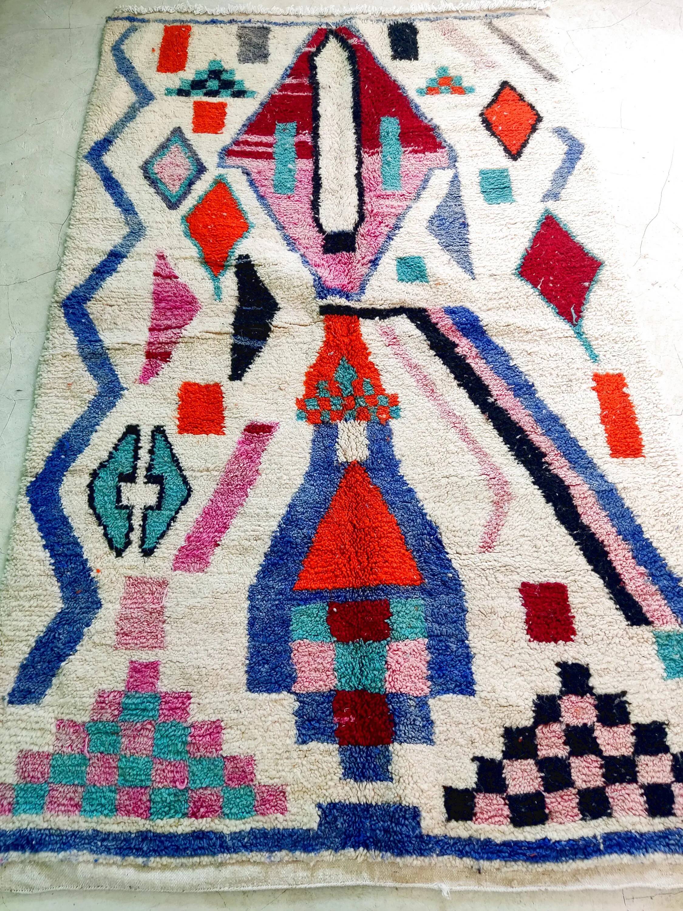 Handmade Moroccan rug in wool 3 x 2 m