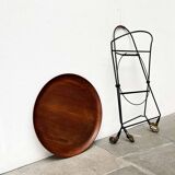 Modern folding teak trolley from the mid-century, Sweden, 1960s