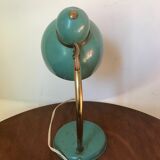 Vintage khaki green metal lamp