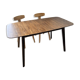 Extendable dining table for 4/6 people, dark walnut, 120/150 cm, 75 cm.