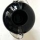 Large mouth-blown glass vase (black amethyst)