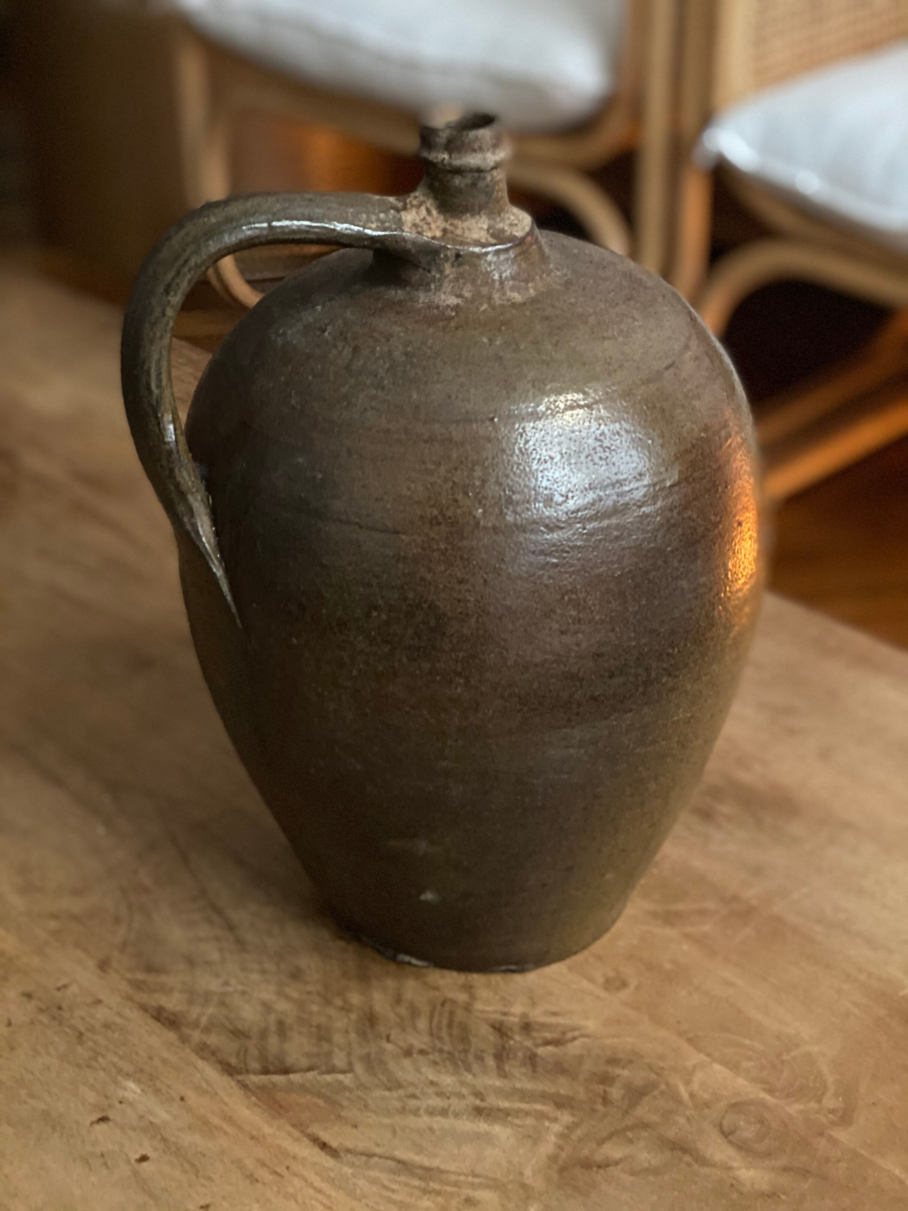 Brown brown brown vintage sandstone amphora jar