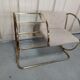 Bench armchair furniture chrome gold 70s