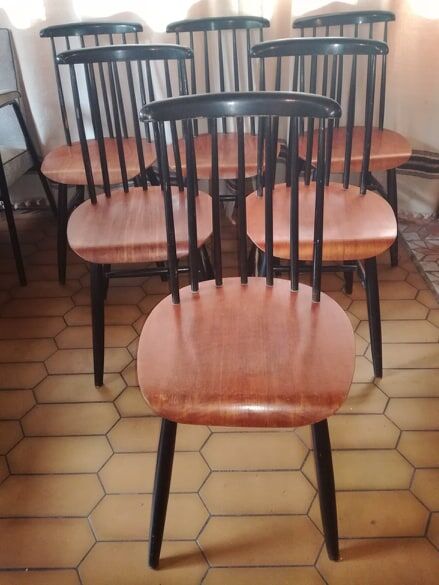 Fanett chair set by Ilmari Tapiovaraaa