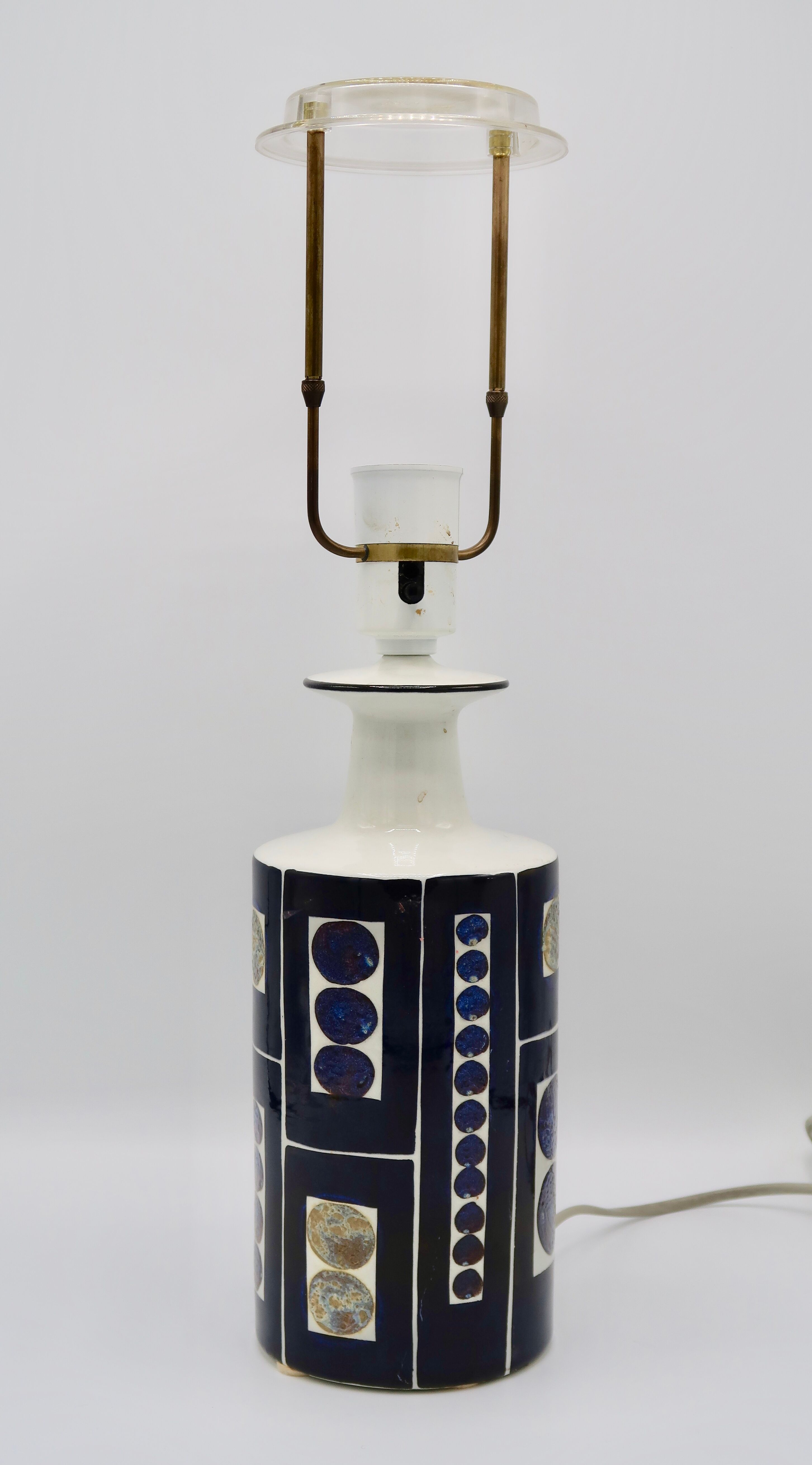 Table ceramic Inge Lise Koefoed, Denmark 1960's lamp