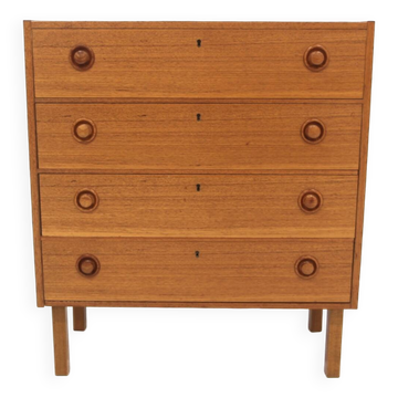 Scandinavian teak chest of drawers, Sweden, 1960