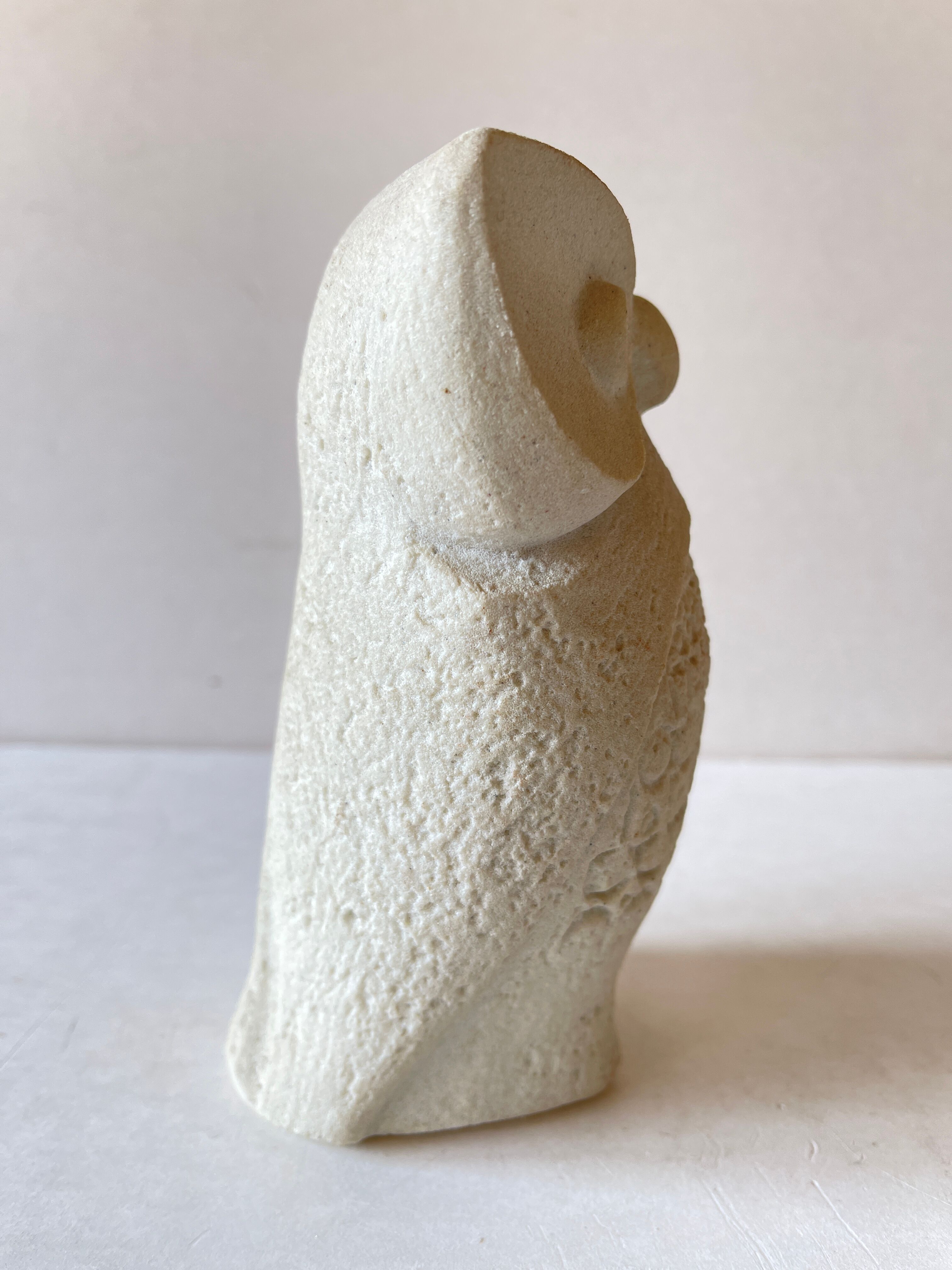 Stone owl Marbell Art year 70 , paper press