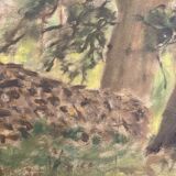 Peinture paysage vintage