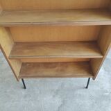 Bookcase wood and feet black metal