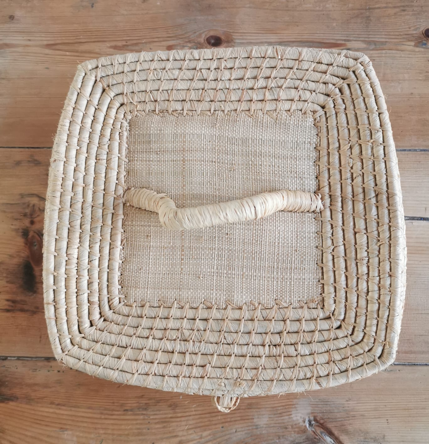 Vintage wicker suitcase