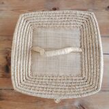 Vintage wicker suitcase